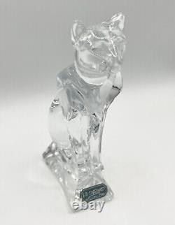 JG Durand Crystal Egyptian Siamese Cat Art Glass French Figurine Paperweight
