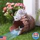 Jinitaimei Curious Kitty Cat Decorative Gutter Extension, 3'4' Animal Statue