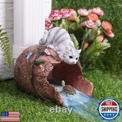 JINITAIMEI Curious Kitty Cat Decorative Gutter Extension, 3'4' Animal Statue