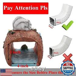 JINITAIMEI Curious Kitty Cat Decorative Gutter Extension, 3'4' Animal Statue
