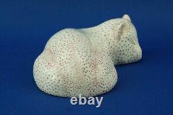 JUPPITER Ceramic sculpture animal figure cat ITALY 1900 XX DECO HEREND style