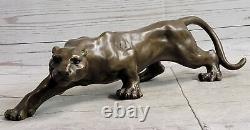 Jaguar Panther Leopard Cougar Big Cat Collector Artwork Bronze Statue Art Deco