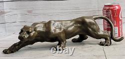 Jaguar Panther Leopard Cougar Big Cat Collector Artwork Bronze Statue Art Deco