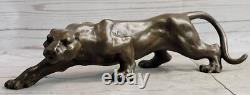 Jaguar Panther Leopard Cougar Big Cat Collector Artwork Bronze Statue Art Deco