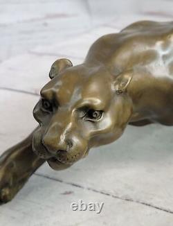 Jaguar Panther Leopard Cougar Big Cat Collector Artwork Bronze Statue Art Deco