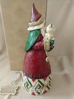 Jim Shore Heartwood Creek Christmas Santa Tabby Cat In Box Enesco 105167M EUC