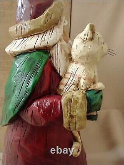 Jim Shore Heartwood Creek Christmas Santa Tabby Cat In Box Enesco 105167M EUC