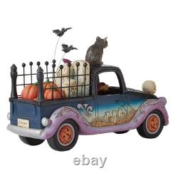 Jim Shore Heartwood Creek Halloween Pickup Truck Figurine, 6.3 Inch, Multicol