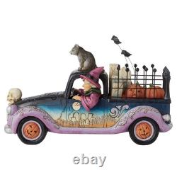 Jim Shore Heartwood Creek Halloween Pickup Truck Figurine, 6.3 Inch, Multicol
