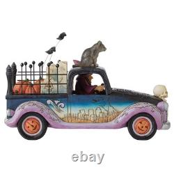 Jim Shore Heartwood Creek Halloween Pickup Truck Figurine, 6.3 Inch, Multicol