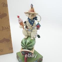 Jim Shore Summer's Delight Cat on Watermelon Wheelbarrow 7.75in Figurine MIB