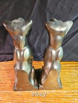 Judd Co Antique Brass Bookends Puma MCM large figural