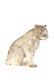 Lalique Crystal Sitting Tiger Gold Luster Figurine Feline Cat Figure New In Box