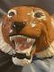 Large Vintage Lion Tiger Head Carousel Fresco Sculpture Carnival Amusement Park