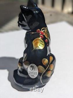 LENOX FENTON SHADOW LITTLE BLACK Kitty CAT Art Glass Made in USA