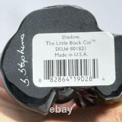 LENOX FENTON SHADOW LITTLE BLACK Kitty CAT Art Glass Made in USA