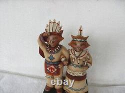 LOVELYJim Shore Tribal Tails Indian Cat Couple Thanksgiving #4022908