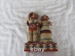 LOVELYJim Shore Tribal Tails Indian Cat Couple Thanksgiving #4022908