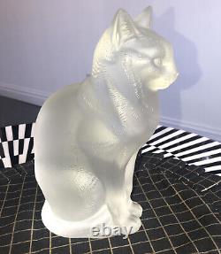 Lalique Chat Assis Sitting Cat #11603