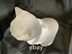 Lalique France Crystal Figurine 8-1/4 LARGE SITTING CAT CHAT ASSIS