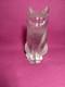 Lalique Frosted Crystal Chat Assis Sitting Cat Figurine Vintage