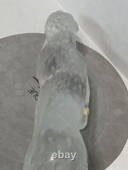 Lalique Zeila Crystal Panther Large Clear & Frosted Crystal Cat Sculpture France