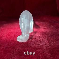Lalique Zeila Panther sculpture in clear & frosted glass, with original box