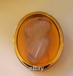 Lalique cameo brooch/pin, mint condition, never worn