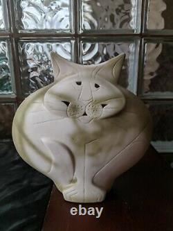 Large 11 Molded Cat after Mary Gates Dewey Studio Art Deco Pottery Sculpture