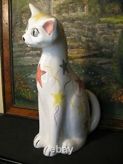 Large CH Brannam Barum Art Pottery Art Deco Cat (Torquay interest)