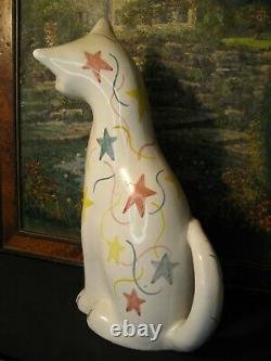 Large CH Brannam Barum Art Pottery Art Deco Cat (Torquay interest)