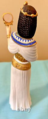 Lenox Porcelain CLEOPATRA & Cat w Bench Legendary Princesses 24 Karot Gold trim