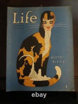 Life Magazine April 1926 Kitty Kitty Cat with Woman's Face Art Deco 40