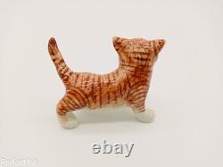 Lot of 4 miniature Kitten Cat ceramics figurine animals porcelain valentine gift
