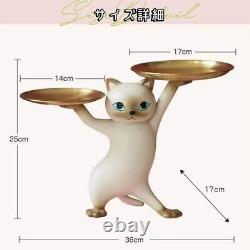 MOIN MOIN Cat Figurine Ornament Small Items Holder Width 36 x Height 25 #ca1
