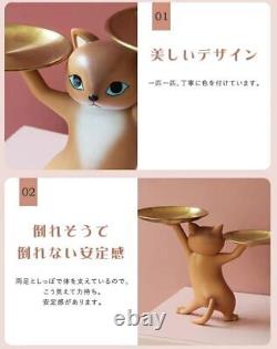 MOIN MOIN Cat Figurine Ornament Small Items Holder Width 36 x Height 25 #ca1