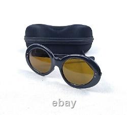 M Morel Cat Eye Sunglasses 1950s France Black Shades Candy Cats Large Frame Mint