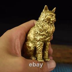 Maine Coon Cat Solid Brass Statue Art Collection, Desktop Display Decor gift