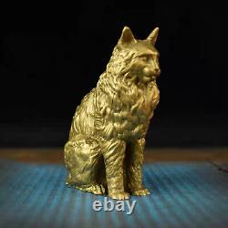 Maine Coon Cat Solid Brass Statue Art Collection, Desktop Display Decor gift