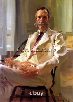 Man With The Cat Artist Painting Reproduction Handmade Oil Canvas Repro Art Deco