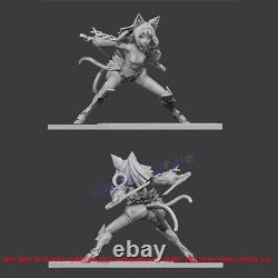 Mana Figure Cat Girl 1/12 1/8 1/6 1/4 Model Kit Unpainted Garage Kit 3D Printing
