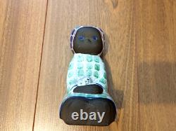 Mari Simmulson girl with cat figurine / sculpture, Swedish pottery 1970s