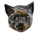 Mask Venice Cat Helmet Painted Handmade Paper Mache Deco Luxury -1312