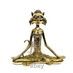 Meditating Cat statue, gift for cat lovers, Holiday Decor, Valentines day Gift