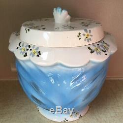 Miss Priss BLUE CAT Cookie Jar LEFTON Japan 1502 Ceramic 7 1/4 Tall VINTAGE