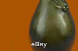 Modern Art Bronze- Fat Cat, Signed a tribute to Botero Bronze Sculpture Art Deco