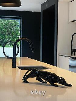 Modern Art Polyresin Black Panther Cat Statue Sculpture By François Pompon