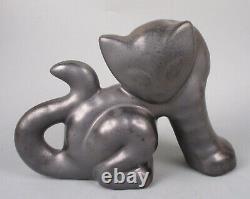 Modernist Art Deco Shearwater Pottery Heart-Faced Cat Walter Anderson Southern