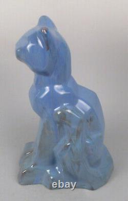 Modernist Art Deco Shearwater Pottery Sculpture Cubist Cat Ceramic Figurine #2