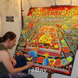 Mouse Board Game Original Painting Ian Young Art Deco Cat Trap Boot Dice Figure